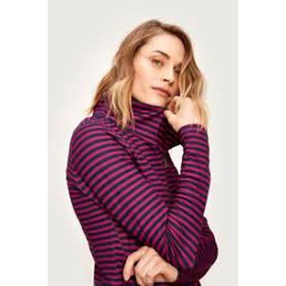 Lole Essential Jacket Stripe Navy Pink Full Zip Moto Jacket Activewear Gym Large - Picture 2 of 8